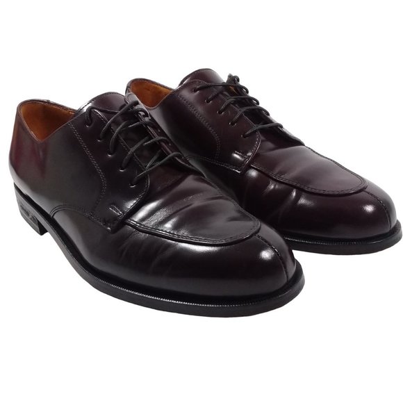 COLE HAAN Men's Apron Split Toe Lace Up Dress Derby Cordovan Leather Shoes 9M - Picture 2 of 12